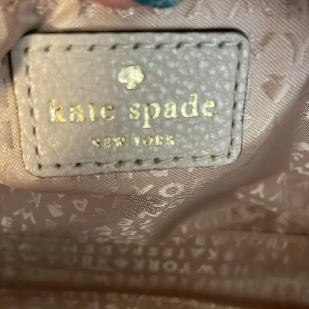 KATE SPADE SAVILLA BAXTER STREET SEEDPEARL CROSSBODY BEIGE LEATHER GOLD HARDWARE